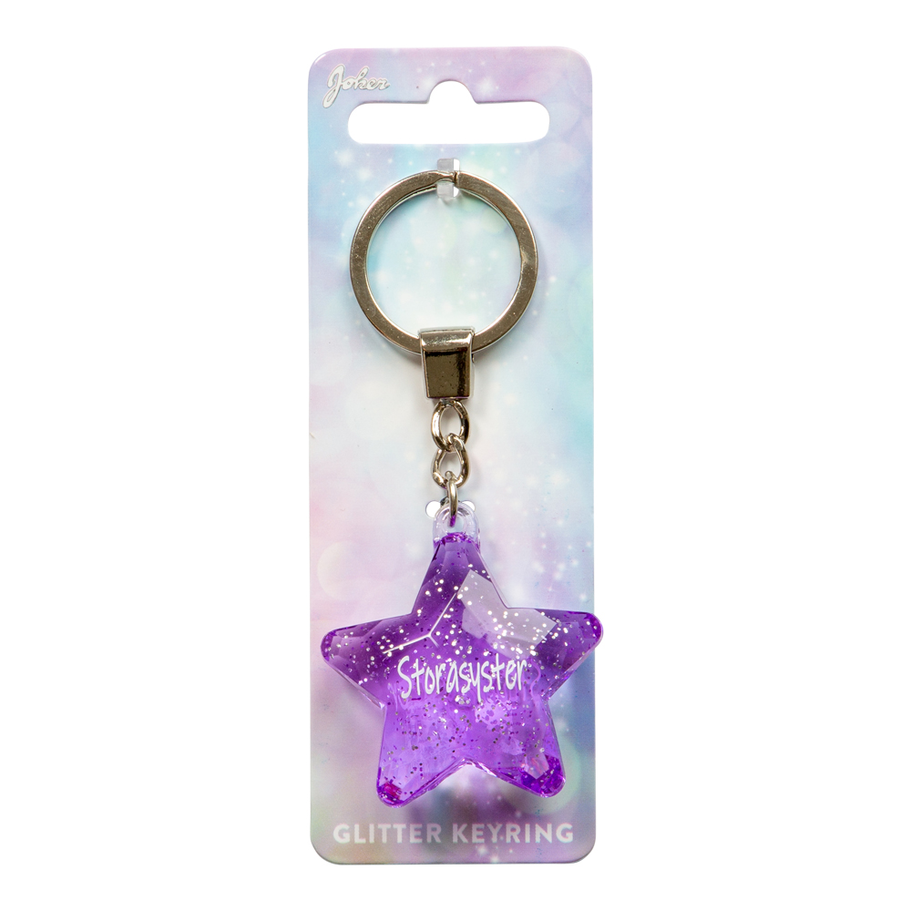Nyckelring Glitter Star Storasyster