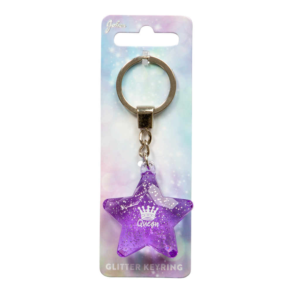Nyckelring Glitter Star Queen