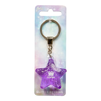 Nyckelring Glitter Star Queen