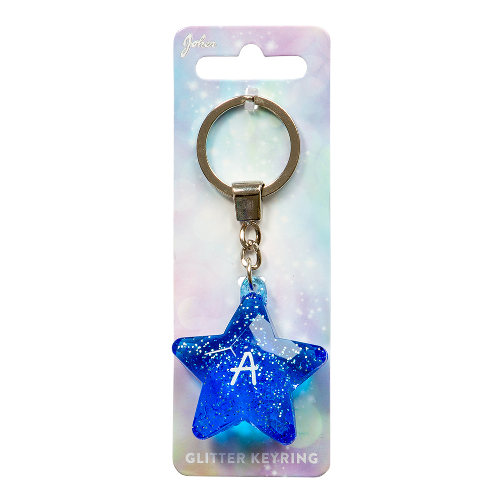 Nyckelring Glitter Star A