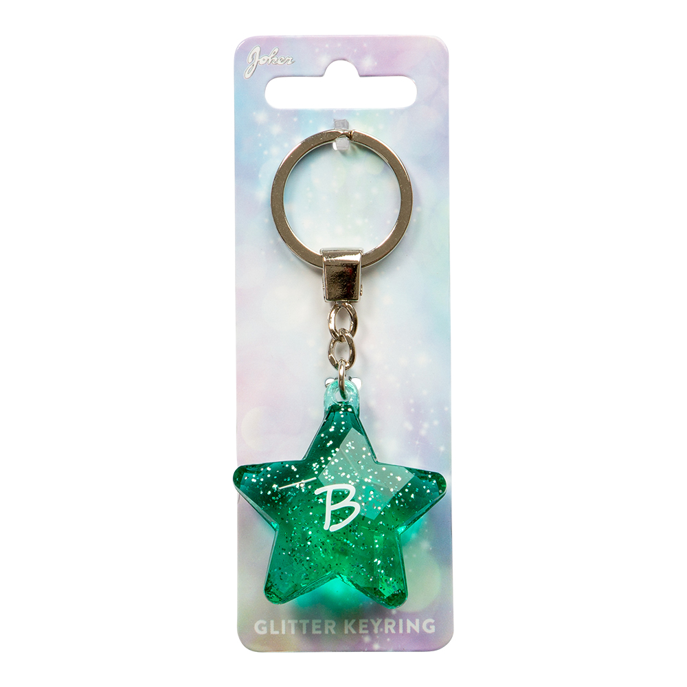 Nyckelring Glitter Star B
