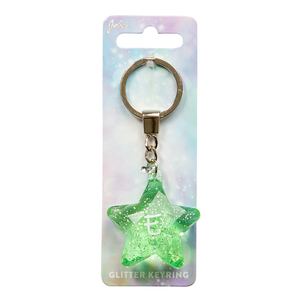 Nyckelring Glitter Star E
