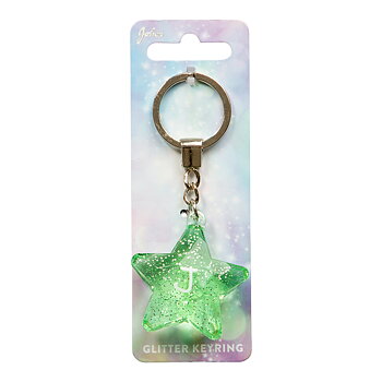 Nyckelring Glitter Star J