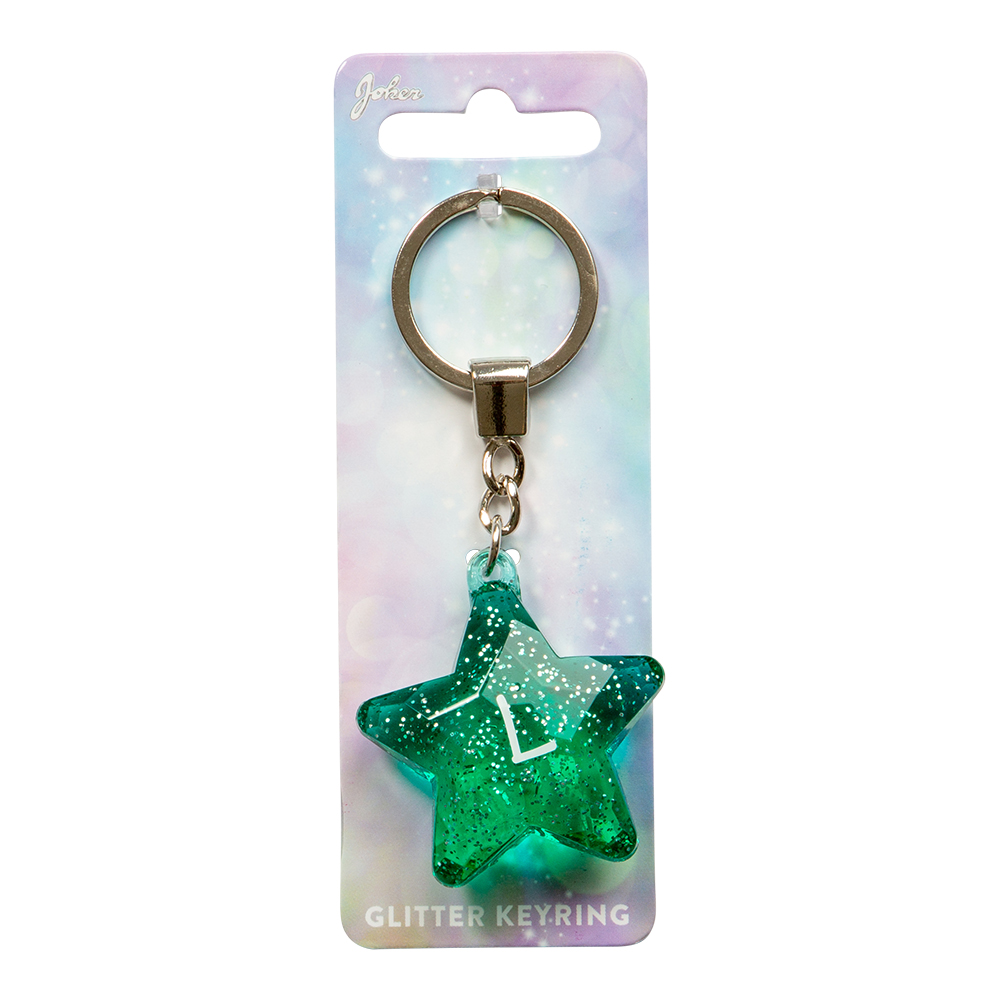 Nyckelring Glitter Star L