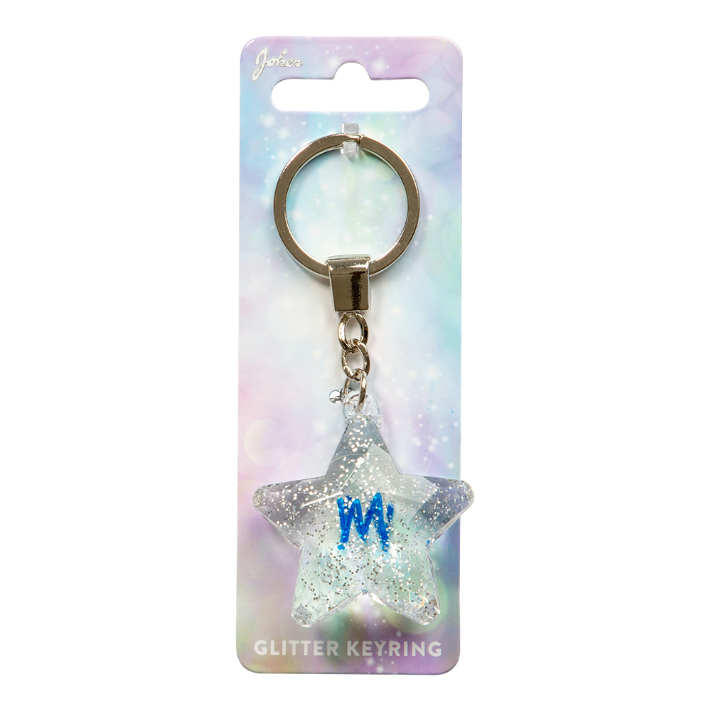 Nyckelring Glitter Star M