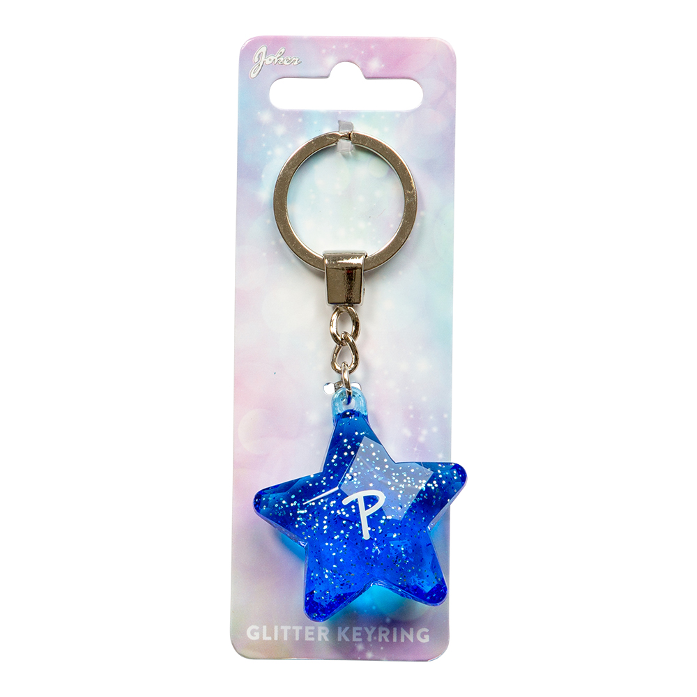 Nyckelring Glitter Star P