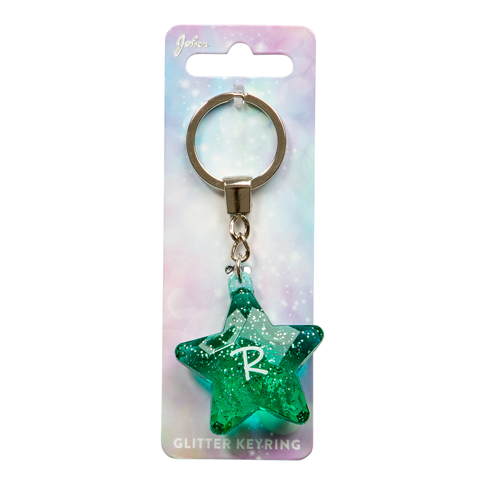 Nyckelring Glitter Star R