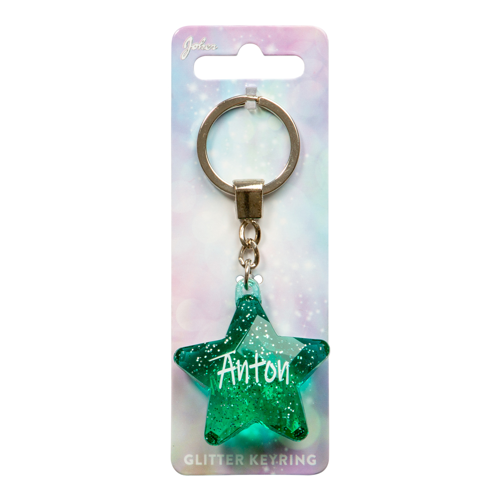 Nyckelring Glitter Star Anton