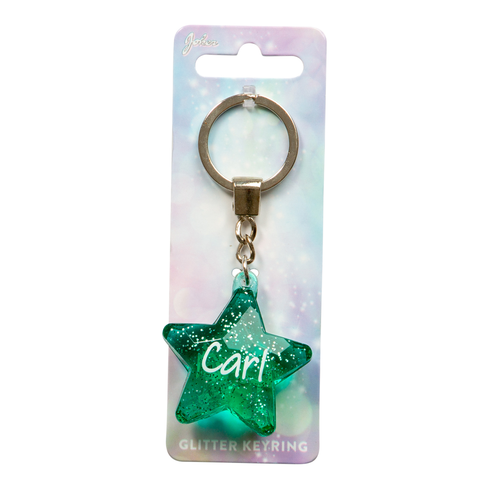 Nyckelring Glitter Star Carl