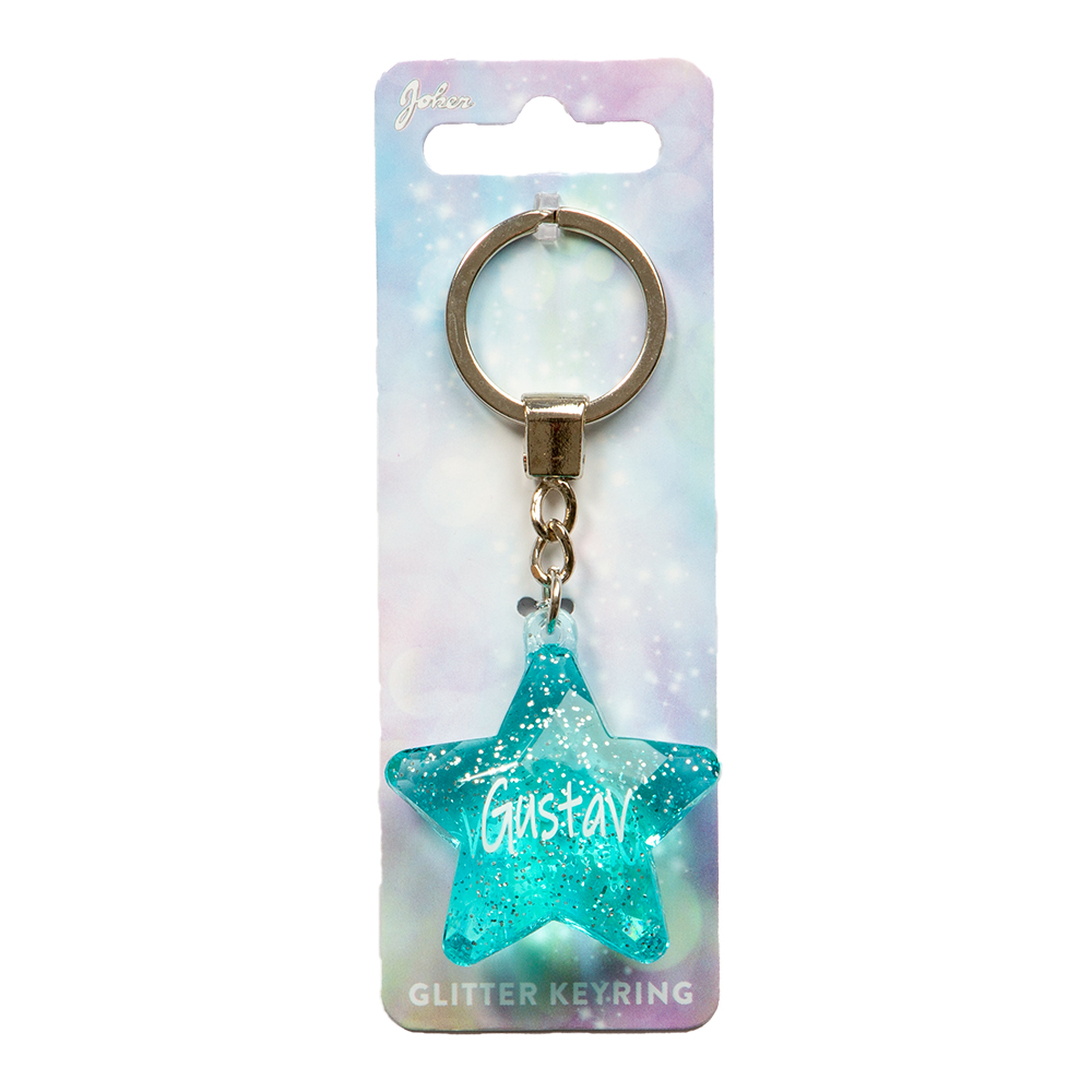 Nyckelring Glitter Star Gustav