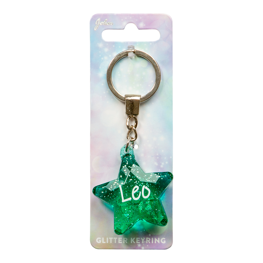 Nyckelring Glitter Star Leo