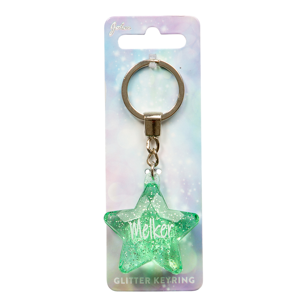 Nyckelring Glitter Star Melker