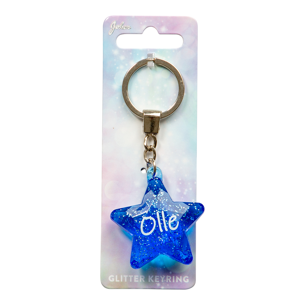 Nyckelring Glitter Star Olle
