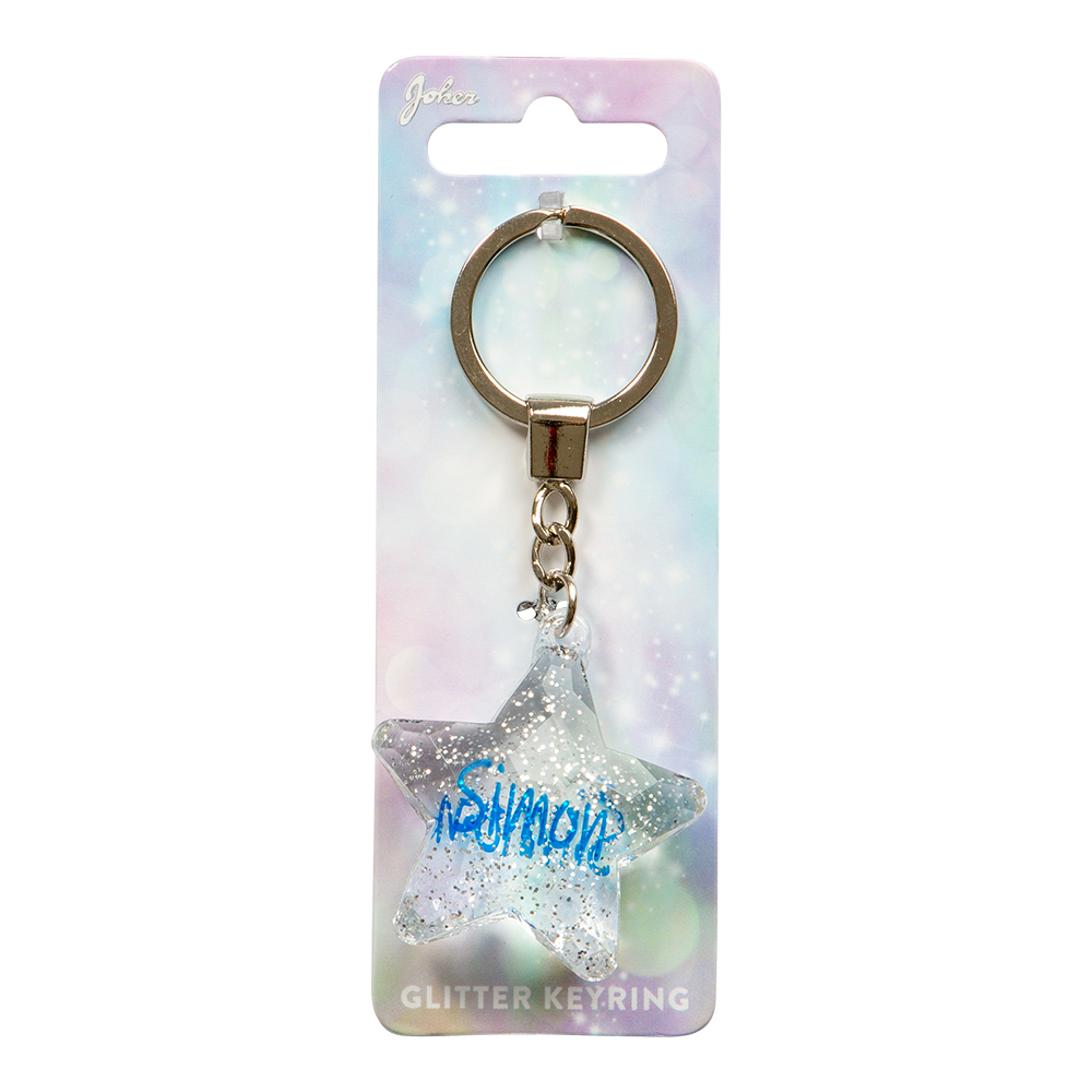 Nyckelring Glitter Star Simon
