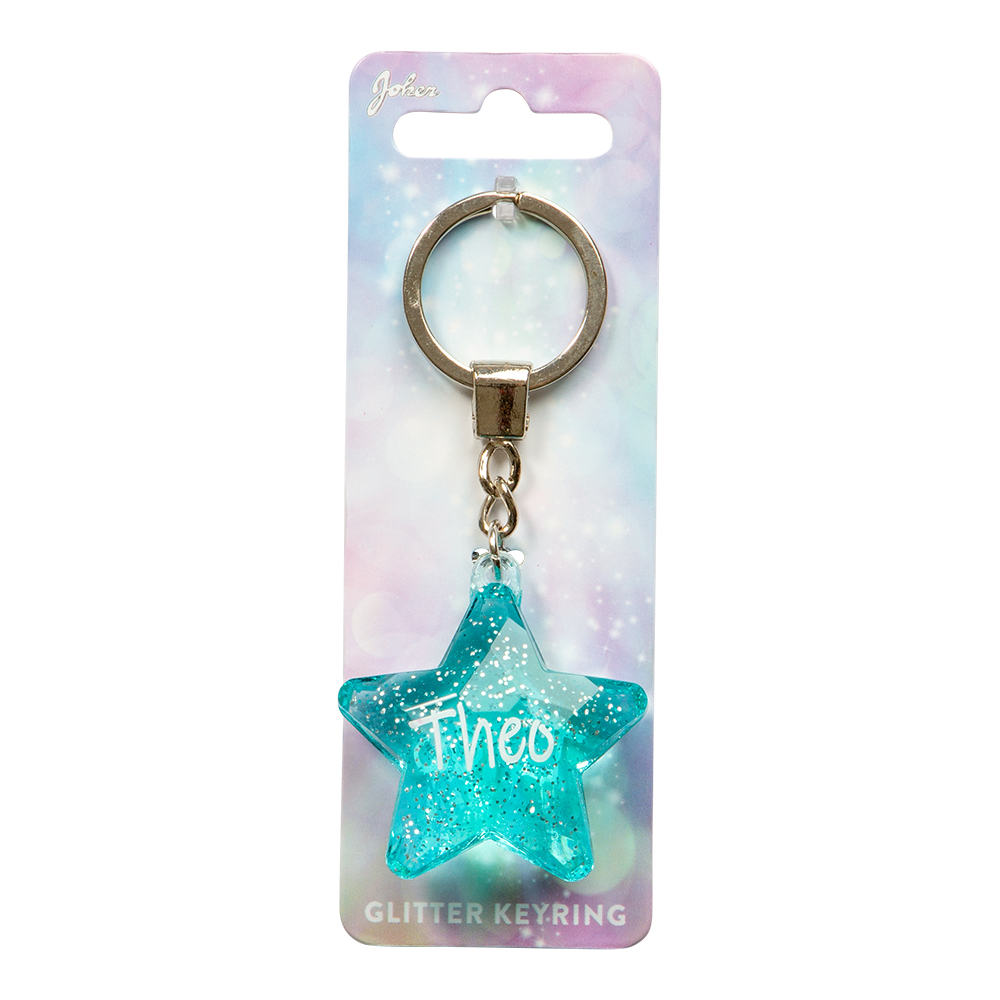 Nyckelring Glitter Star Theo