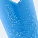 Carl-Harry Stålhane (Sagittaria 1950s) Blue Vase with Flower Relief 20 cm