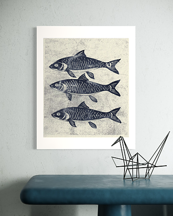 Three Fishes No 01 - Poster
