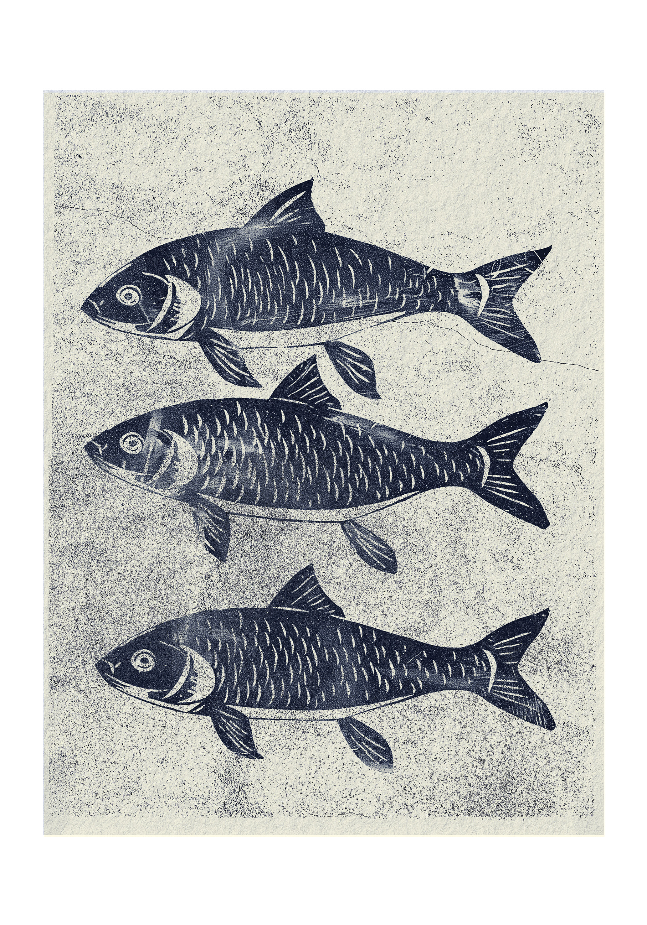 Three Fishes No 01 - Poster - 2