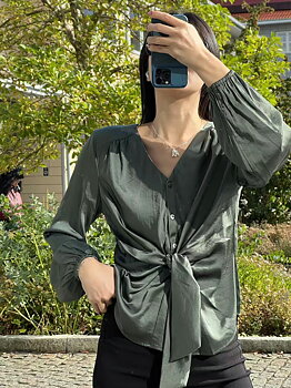 FREE/QUENT Dove Blouse grön