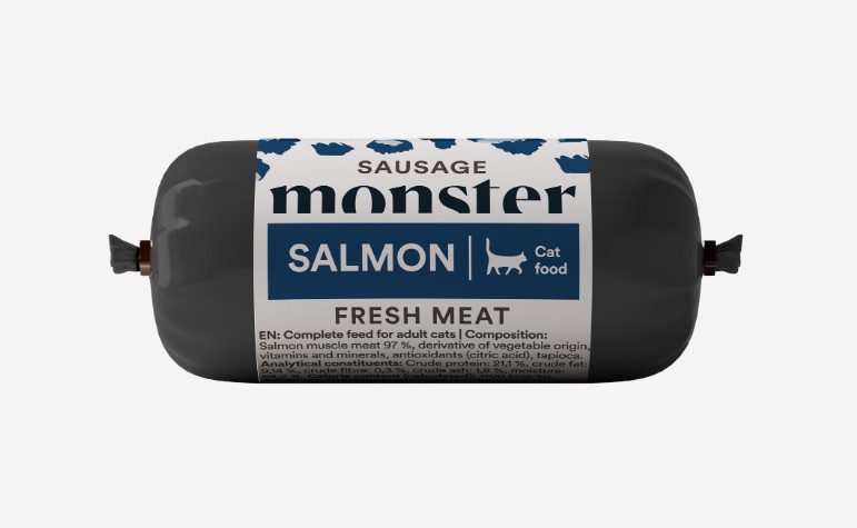 Monster Cat Sausage Salmon, 80g