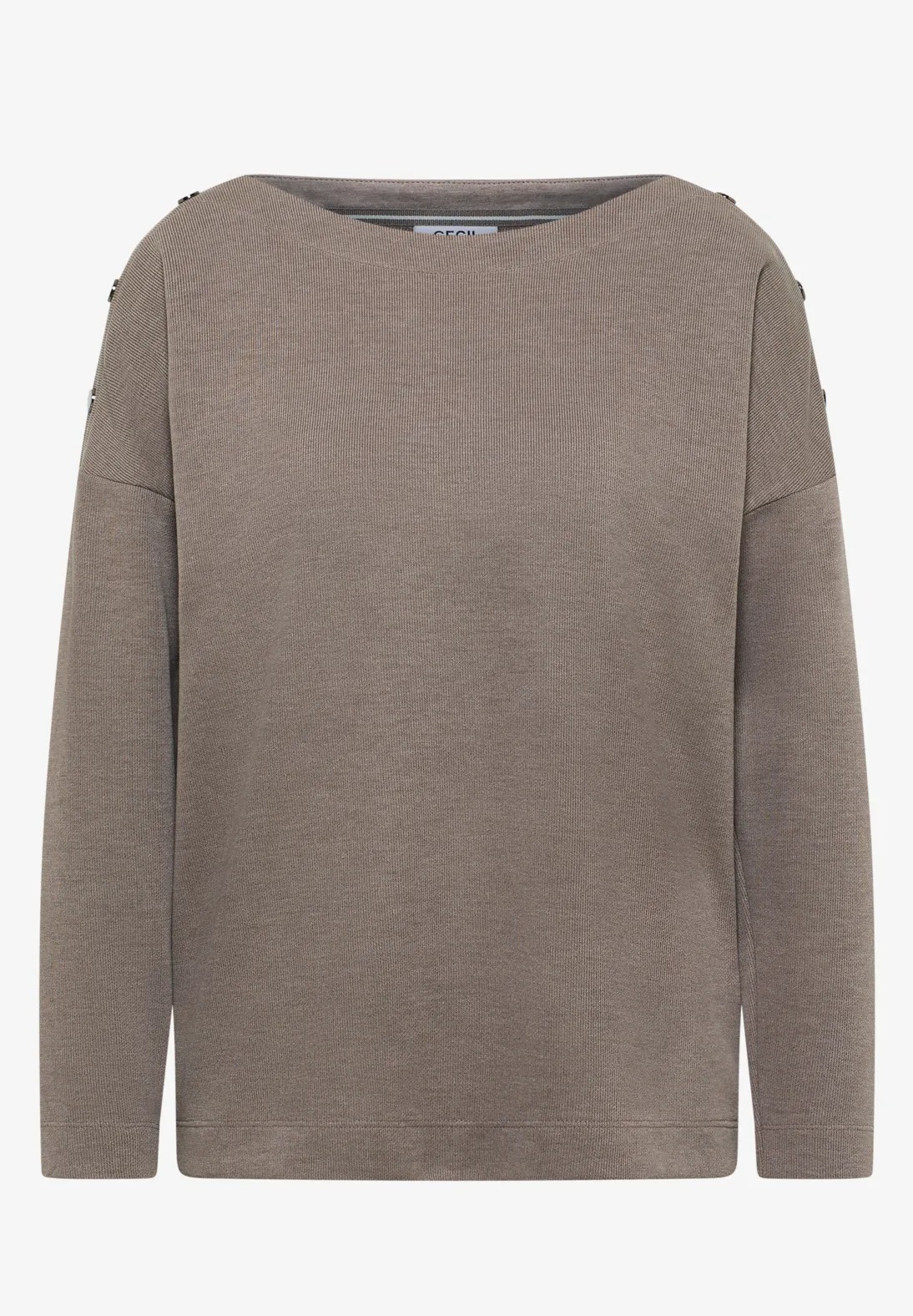 Cosy Melange Button T-shirt - (C) - Cecil - 4