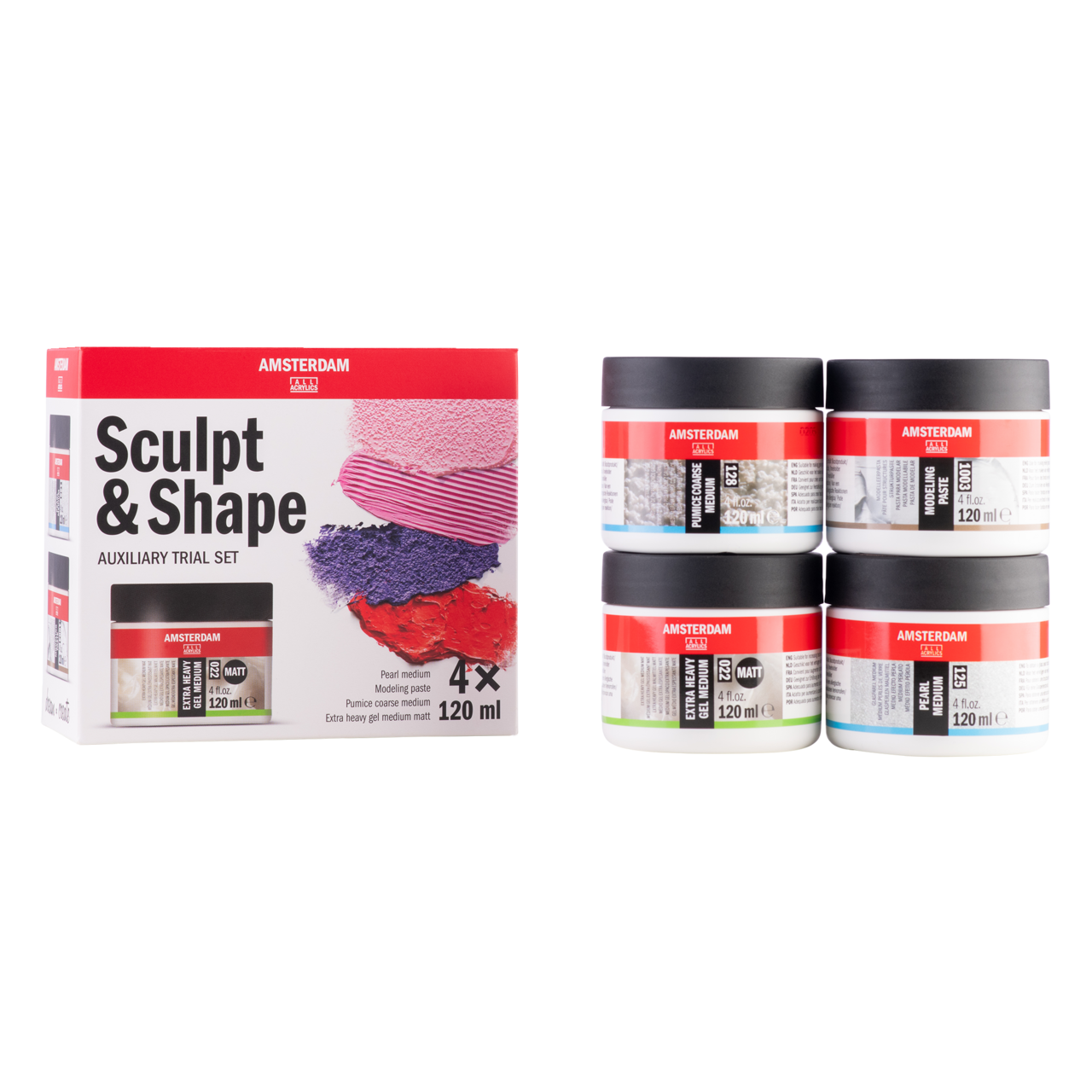 Amsterdam medium sculpt and shape set | 4 x 120 ml - 7