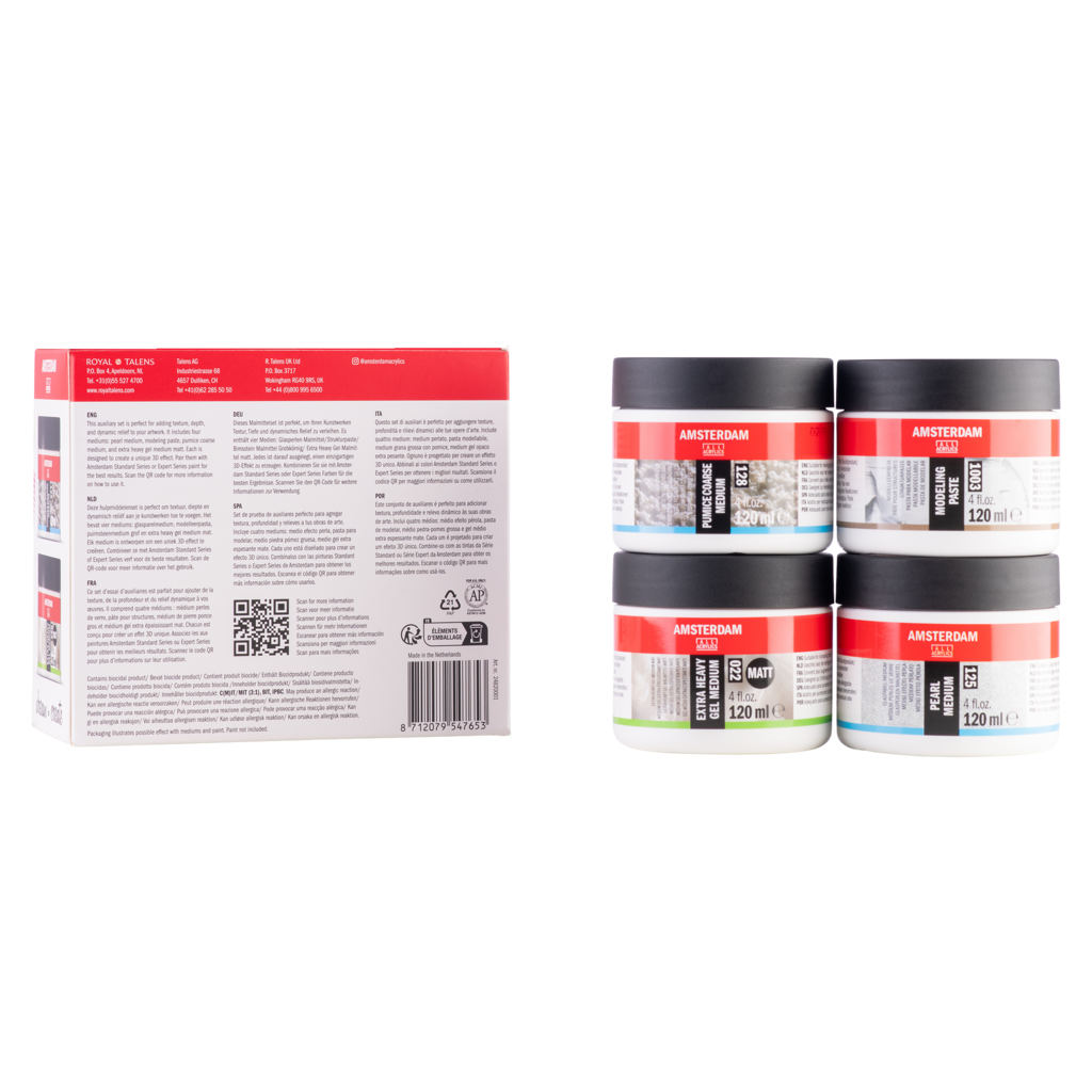 Amsterdam medium sculpt and shape set | 4 x 120 ml - 9