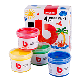 Bruynzeel Water-Based Finger Paint Set 4 X 85 ml