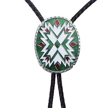 bolo tie  Navajo grön