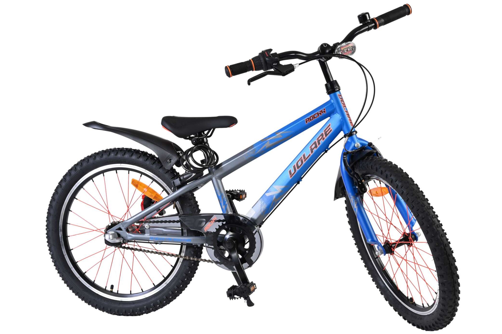 Barncykel Volare Rocky 20 Tum - 3 Växlar Blå för barn 6-8 år