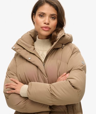 SUPERDRY Longline Hooded Puffer Jacket - 3