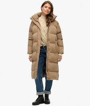 SUPERDRY Longline Hooded Puffer Jacket