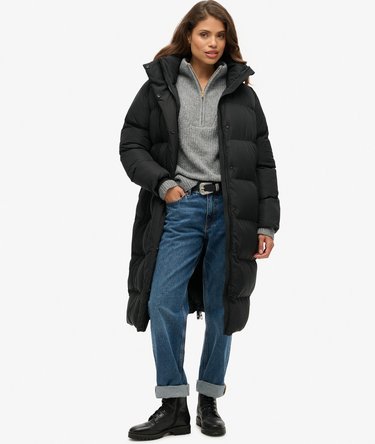 SUPERDRY Longline Hooded Puffer Jacket - 4