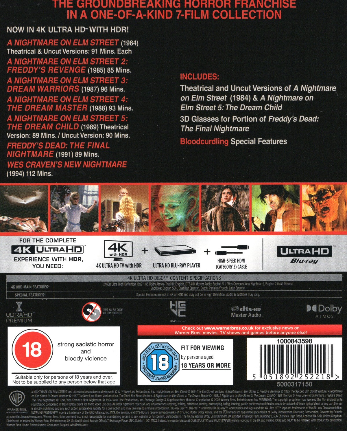 A Nightmare On Elm Street - 7-Film Collection (ej svensk text) (4K Ultra HD) - 2