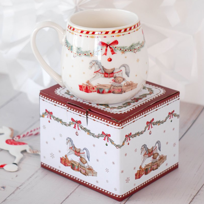 Mugg Isabelle Rose Hästmotiv Happy Holidays  - 3