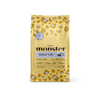 Monster Adult cat chicken/turkey 400 gr ( Utg.dat: 2026-05-22)
