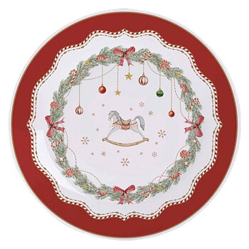 Desserttallrik Isabelle Rose Hästmotiv Happy Holidays 