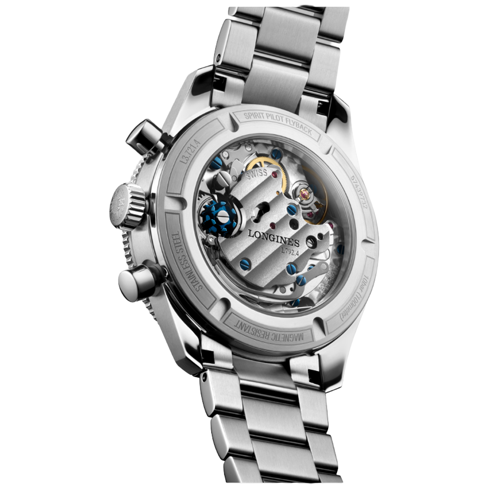 L3.721.4.53.6 Longines Spirit Pilot Flyback 39,5 svart