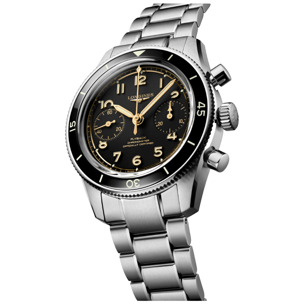 L3.721.4.53.6 Longines Spirit Pilot Flyback 39,5 svart