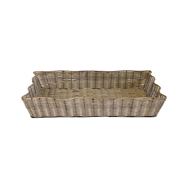 Flätad bricka, 60x40x10cm