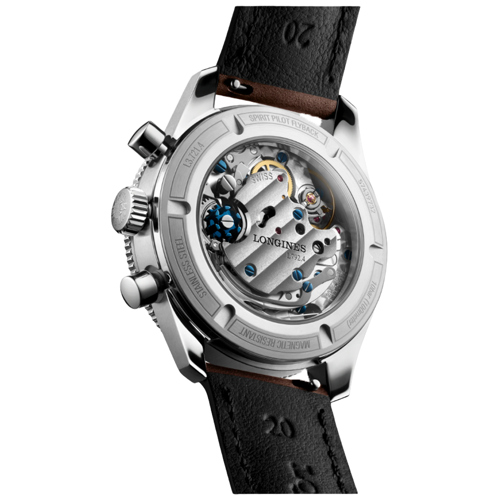 L3.721.4.53.2 Longines Spirit Pilot Flyback 39,5 svart