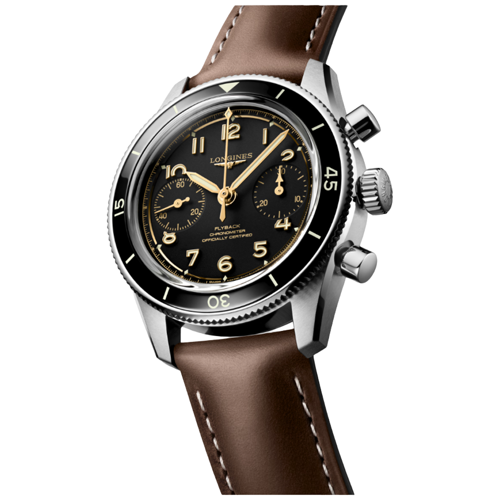 L3.721.4.53.2 Longines Spirit Pilot Flyback 39,5 svart