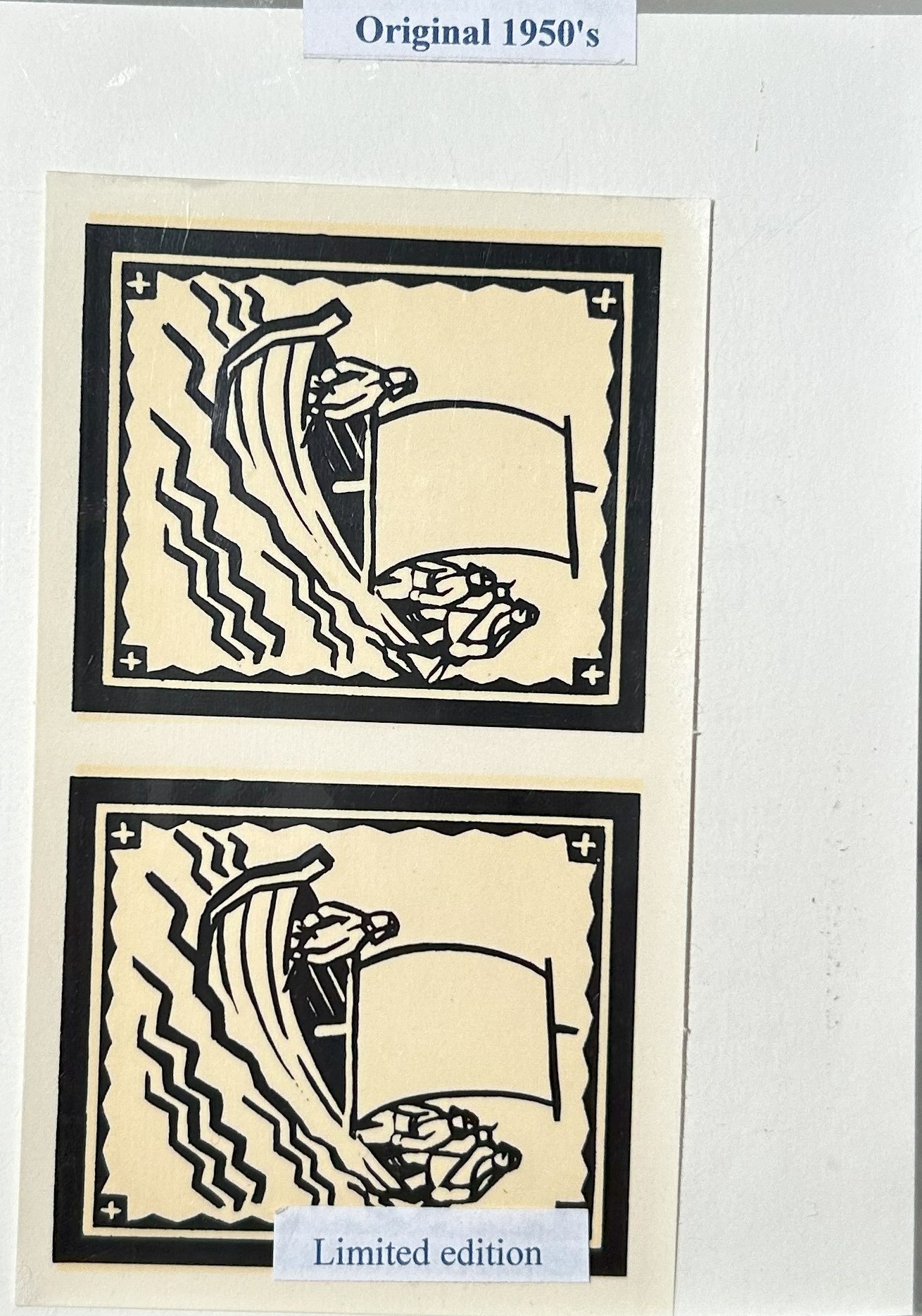 KALEVALA label from the 1950's, Kromipaino - Skepp