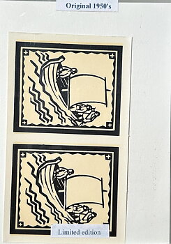 KALEVALA label from the 1950's, Kromipaino - Skepp