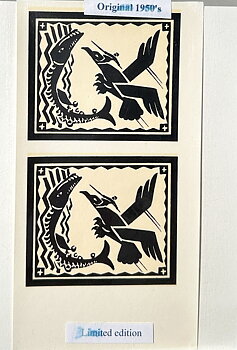 KALEVALA label from the 1950's, Kromipaino - Gädda