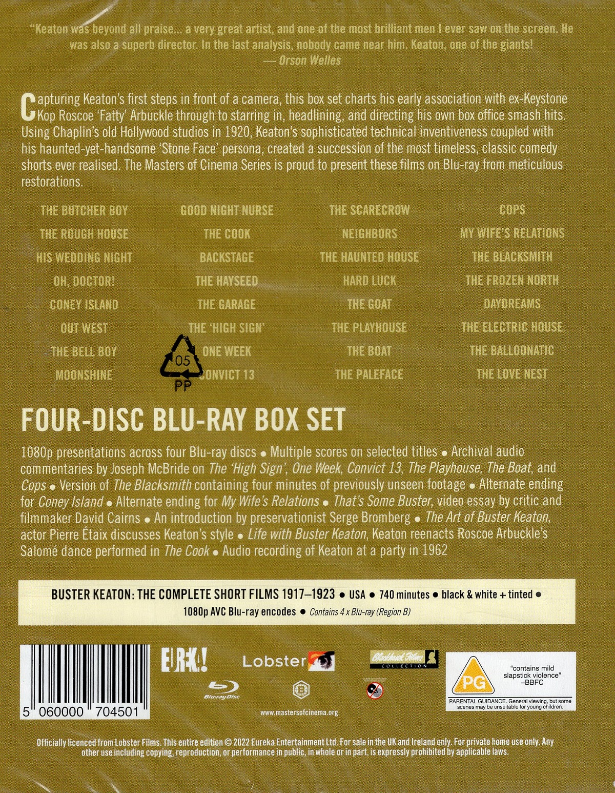 Buster Keaton: The Complete Short Films 1917-1923 (ej svensk text) (Blu-ray) - 2