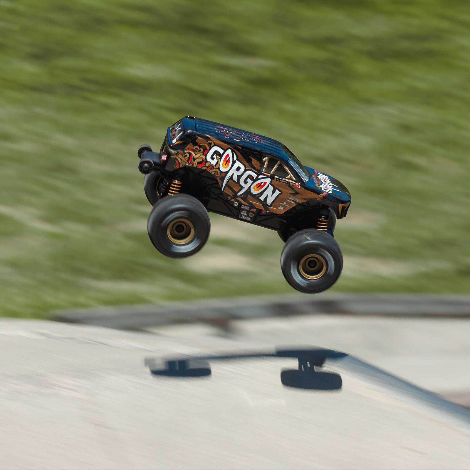Arrma 1/16 GORGON GROM 4X4 RTR Brushed Monster Truck (Battery & Charger Included), Bronze - 14