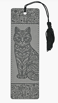 Artisan : Cat - bokmärke i vegan leather med tofs
