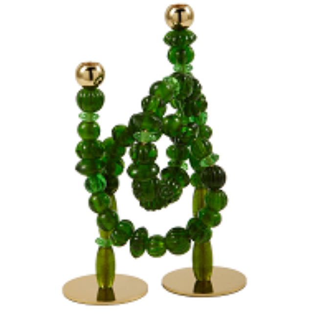  Pols Potten Ljusstake Beads Dark Green - Large - 7