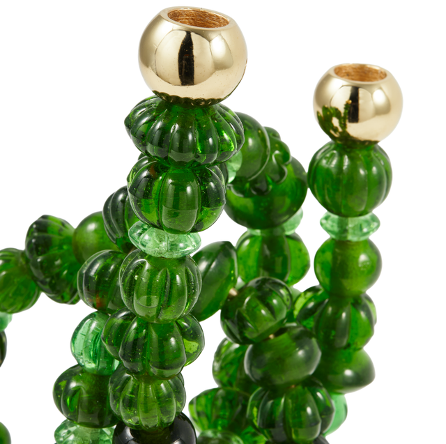  Pols Potten Ljusstake Beads Dark Green - Large - 6